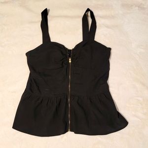Black Top w/zipper Size L